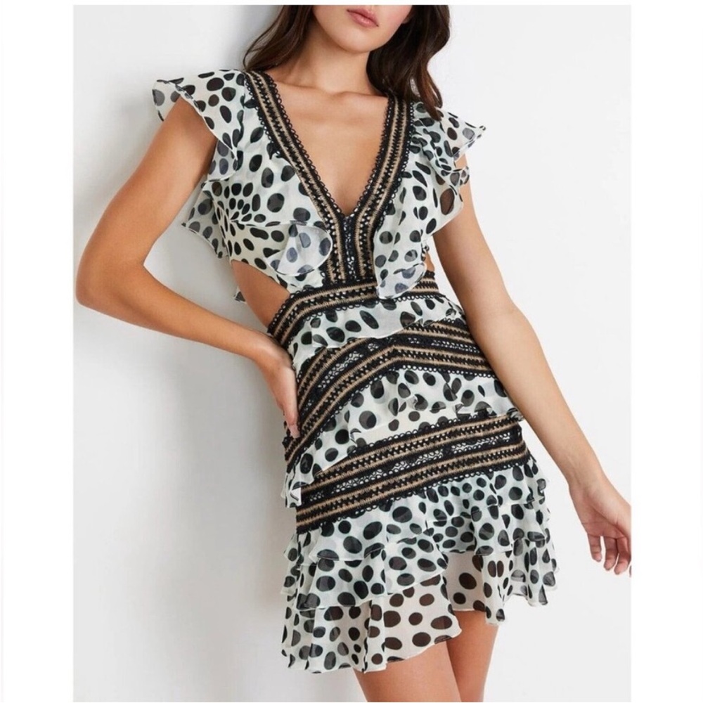 $650 PatBO Bossa Jute Trim Mini Dress. Size 2. NWT.